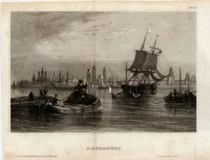 View of Arkhangelsk, 1833. Artist: Anonymous