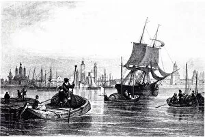 View of Arkhangelsk, 1835. Artist: Anonymous