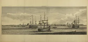 Arkhangelsk Prints: View of Arkhangelsk, ca 1770. Artist: Anonymous