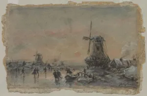 And Gouache Prints: View of Arnheim (recto) Studies of a Bull (verso)