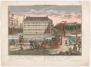 Probst Georg Balthasar Prints: View of the Arsenal at the Admiralty in Amsterdam, 1742-1801. Creator: Anon
