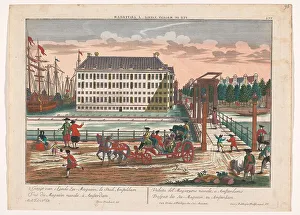 Probst Georg Balthasar Prints: View of the Arsenal at the Admiralty in Amsterdam, 1742-1801. Creator: Anon