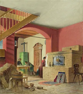 Oberosterreich Prints: A view of the artist Vladimir Svertskov's stained glass studio in Schleißheim