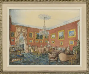 Eduard 1807 1887 Prints: View of the artists drawing room in his townhouse by the Neva in St