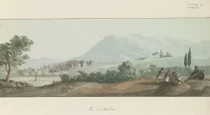 Ducros Abraham Louis Rodolphe Prints: View of Avellino, 1778. Creator: Louis Ducros