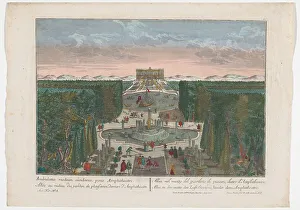 Garden Design Prints: View of an avenue in the middle of a garden, 1742-1801. Creator: Anon