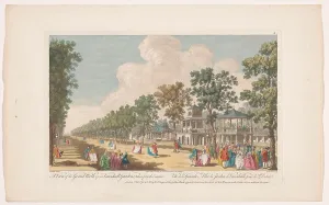 Canaletto Prints: View of an avenue in Vauxhall Gardens in London