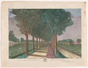 Boulevard Prints: View of a avenue in the vicinity of the Dammtor in Hamburg, 1783. Creator: Anon