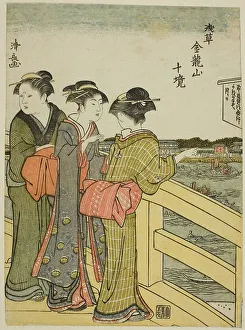 Kiyonaga Torii Prints: View from Azuma Bridge, from the series Ten Precincts of Kinryuzan Temple in Asakusa
