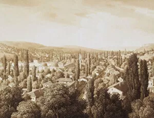 Bakhchisaray Gallery: View of Bakhchisaray, 1824. Artist: Kugelgen, Carl Ferdinand, von (1772-1832)