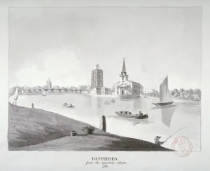 View of Battersea from across the River Thames, London, 1796