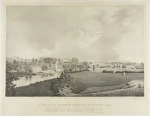 Lane Fitz Henry Prints: View of the Battle Ground at Concord, Massachusetts, c. 1850. Creator: Fitz Hugh Lane
