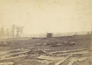 Gardner Alexander Prints: View on the Battlefield of Antietam, September 1862, 1862. Creator: Alexander Gardner