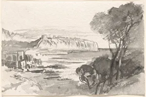 View across a Bay (Monaco), 1884 / 1885. Creator: Edward Lear