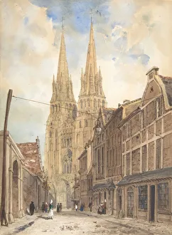Boys Thomas Shotter Gallery: View of Bayeux, 1832. Creator: Thomas Shotter Boys