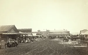 Bazaar Prints: View in bazar [ie, bazaar] at Irkutsk, between 1885 and 1886. Creator: Unknown
