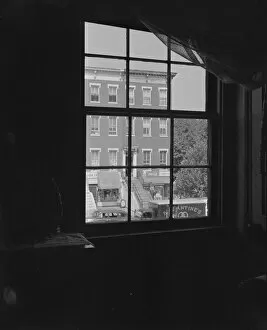 Parks Gordon Alexander Buchanan Collection: View from the bedroom window of Mrs. Ella Watson, a government worker, Washington, D. C. 1942