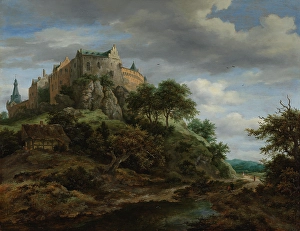 Cottages Prints: View of Bentheim Castle. Creator: Jacob van Ruisdael