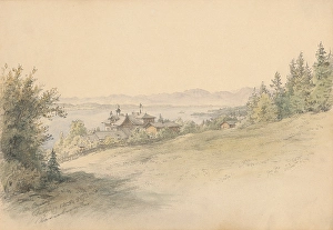 1882 Prints: View of the Beringer villa, 1882. Creator: Karoly Lajos Libay