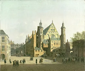 1690s Prints: View of the Binnenhof, The Hague, 1690. Creator: Gerrit Berckheyde