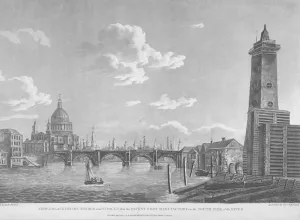 View of Blackfriars Bridge and St Pauls Cathedral, London, 1803. Artist: Daniel Turner