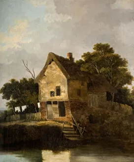 Washing Line Gallery: View At Blofield, Near Norwich, 1811. Creator: John Crome