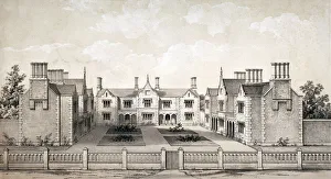Walton Prints: View of the Bookbinders Provident Asylum, Balls Pond Road, Islington, London, c1845