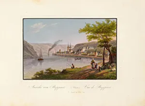 Rhine Prints: View of Boppard on the Rhine, 1825. Creator: Dielmann, Jakob Fürchtegott (1809-1885)
