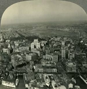 View over Boston, Mass. from an Airplane, c1930s. Creator: Unknown