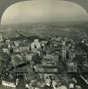 Dockyard Prints: View over Boston, Mass. from an Airplane, c1930s. Creator: Unknown