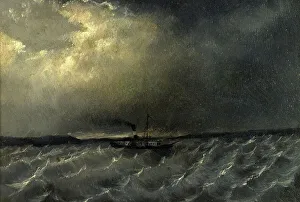 View of the Boundary Between the Tomsk and Tobol'sk Provinces. Storm on the Ob, 1880-1889. Creator: Pavel Mikhailovich Kosharov