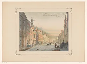 Leyden South Holland Netherlands Prints: View of the Breetraat in Leiden, 1854. Creator: Gerardus Johannes Bos