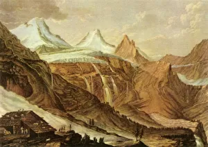 Wolff Gallery: View of Breit-Lauwinen, c1782-1785, (1946). Creator: Charles-Melchior Descourtis