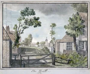 St Pancras Prints: View of Brill House, St Pancras, London, 1784. Artist