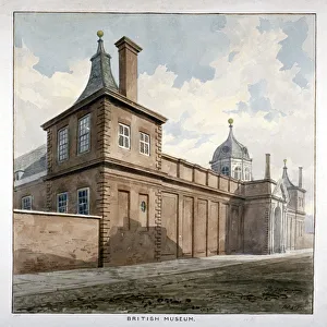 Bloomsbury Prints: View of the British Museum, Bloomsbury, London, c1807. Artist: Frederick Nash