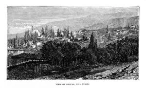 Bursa Gallery: View of Brousa, Asia Minor, 19th century