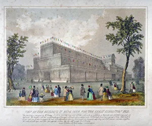 Prefabricated Prints: View of the building in Hyde Park for the Great Exhibition, 1851, 1851