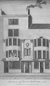 Darton Prints: View of buildings in Leadenhall Street, City of London, 1790