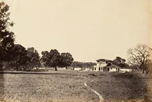 Bungalow Prints: View of Bungalow and Grounds, 1850s. Creator: Unknown