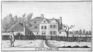 Clement Prints: View of Busbys Folly, Islington, London, 1731. Artist: Clement Lempriere