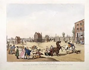 Heinrich Schutz Prints: View of the Cambridge Heath Turnpike, Hackney, London, 1809. Artist: Heinrich Schutz