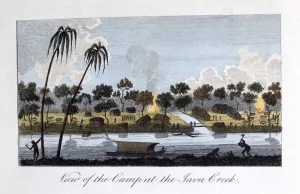 Captain Jg Stedman Prints: View of the Camp at the Java Creek, 1813. Artist: John Gabriel Stedman