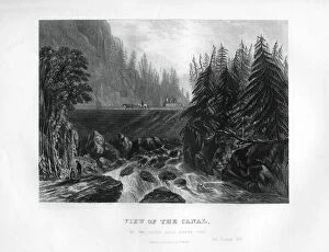 View of the Canal, at the Little Falls Mohawk River, New York State, 1855