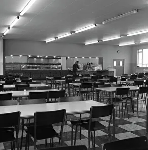 Steelworker Prints: View of the canteen at the Park Gate Iron & Steel Co, Rotherham, 1964. Artist