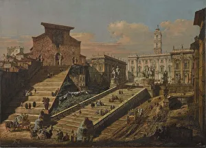 Bellotto Prints: View of the Capitol with the Church of Santa Maria in Ara Coeli