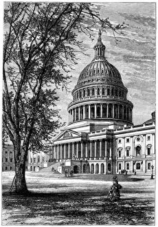 Capitol Gallery: View of the Capitol, Washington DC, USA, c1880