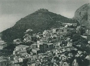 Capri Prints: View of Capri with Monte Tiberio, Italy, 1927. Artist: Eugen Poppel