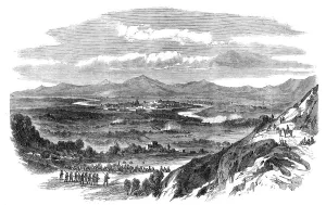 Vizetelly Francis Prints: View of Capua, from Monte St. Angelo - from a sketch by our special artist