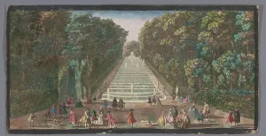 Garden Feature Prints: View of the Cascades of the Garden of the Château de Marly