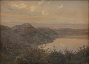 Janus La Cour Prints: A View towards Castel Gandolfo, Italy, 1868. Creator: Janus Andreas Bartholin la Cour